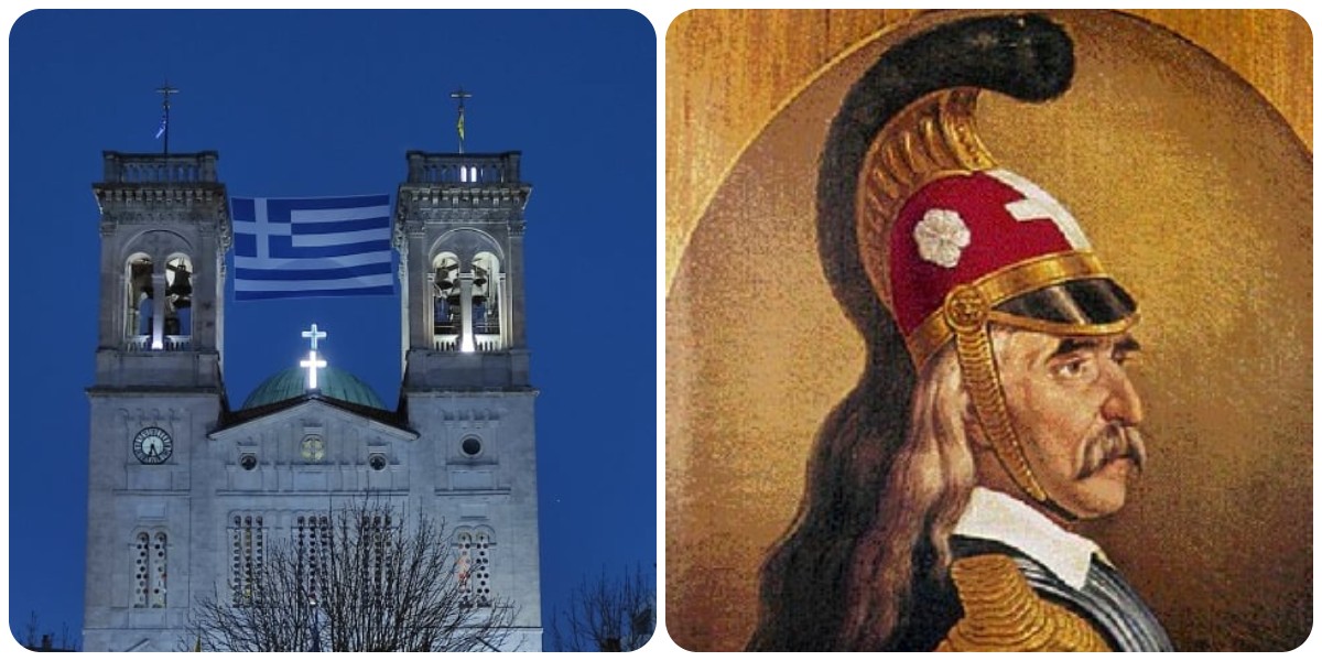 Τρίπολη: Τεράστια ελληνική σημαία υψώθηκε στον Άγιο Βασίλειο προς τιμή του Κολοκοτρώνη