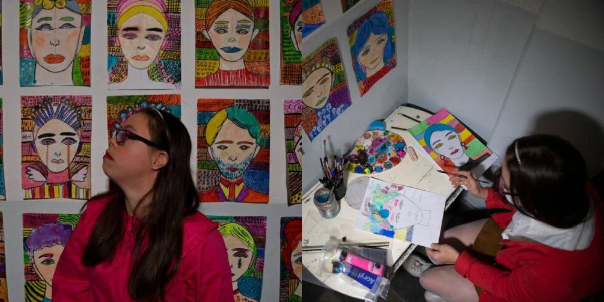 27χρονη με σύνδρομο Down: Μετέτρεψε το κλιμακοστάσιο της πολυκατοικίας που μένει σε γκαλερί τέχνης