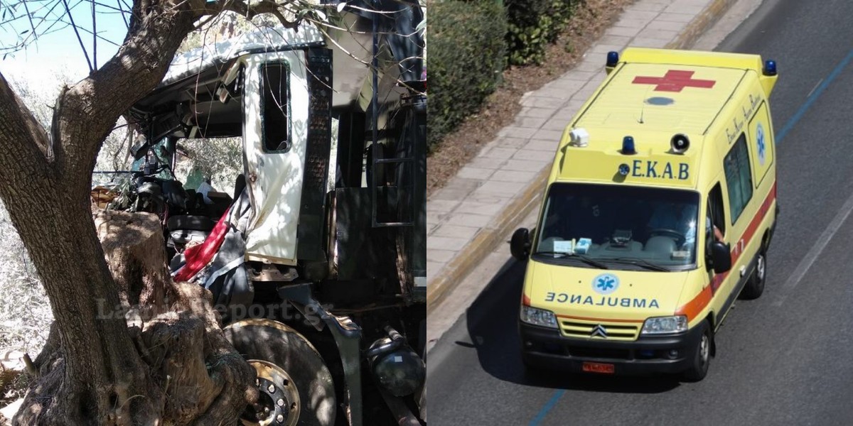 Σοκ στη Φωκίδα: 31χρονος καρφώθηκε με το φορτηγό πάνω σε ελιά – Τραυματίστηκε θανάσιμα