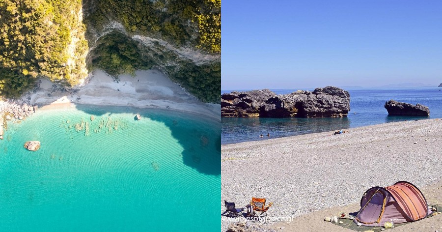 Χιλιαδού: 140 χιλιόμετρα από την Αθήνα μια ελεύθερη παραλία σαν τροπικός παράδεισος