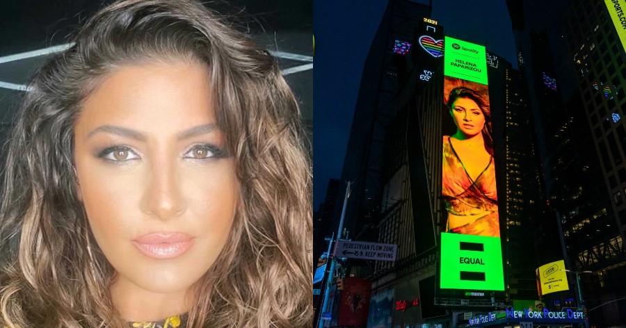 Σπάει κάθε ρεκόρ η Έλενα: Η Παπαρίζου έγινε αφίσα στην Times Square της Νέας Υόρκης
