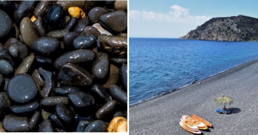 Η “μαύρη” παραλία της Ελλάδας που όμοια της δεν υπάρχει πουθενά αλλού