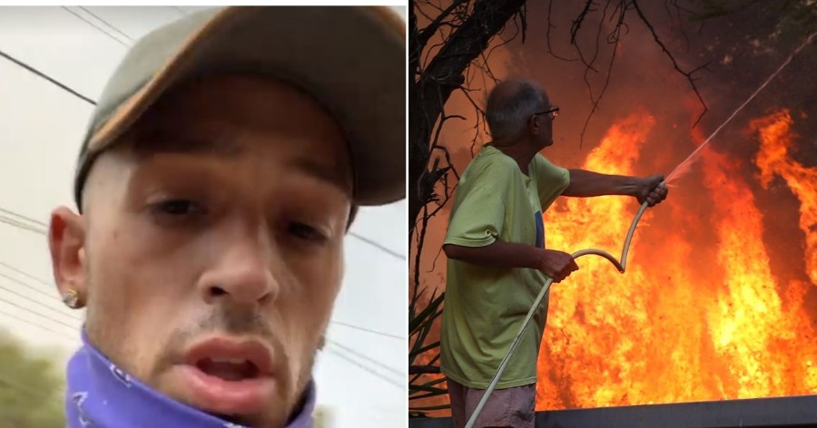 «Πήραμε κλαδιά και βαρούσαμε τις φλόγες»: Συγκλονίζει ο Τάσος Ξιάρχο που πήγε εθελοντής να σβήσει τις φλόγες