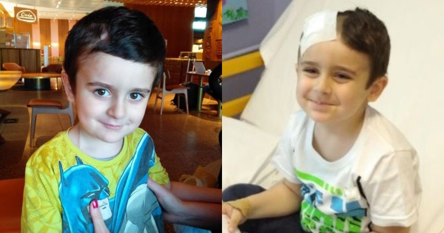 Κερδίζει την μάχη ο 5χρονος Άγγελος που διαγνώστηκε με όγκο στον εγκέφαλο