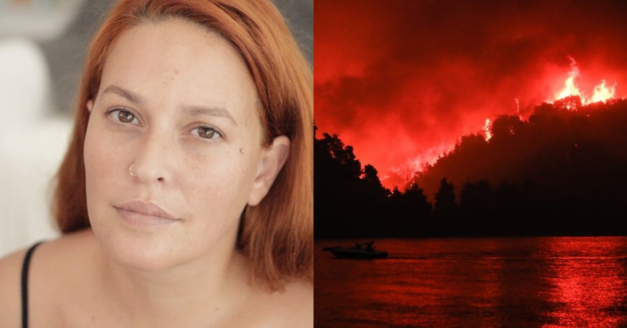 Σίσσυ Χρηστίδου: Ανατριχίλα προκαλεί το βίντεο της με τις φλόγες στην Εύβοια