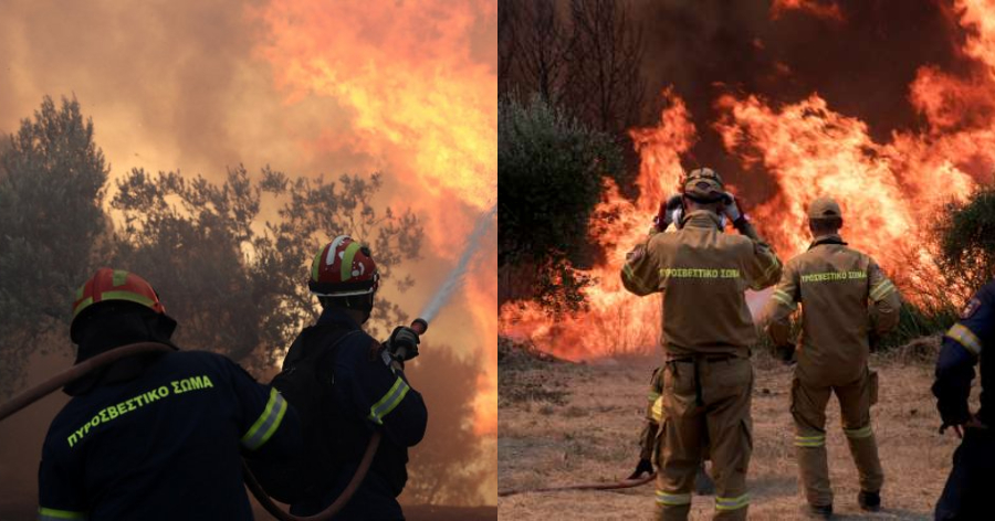 Φωτιές: Στη ΜΕΘ διασωληνωμένοι δύο εθελοντές πυροσβέστες