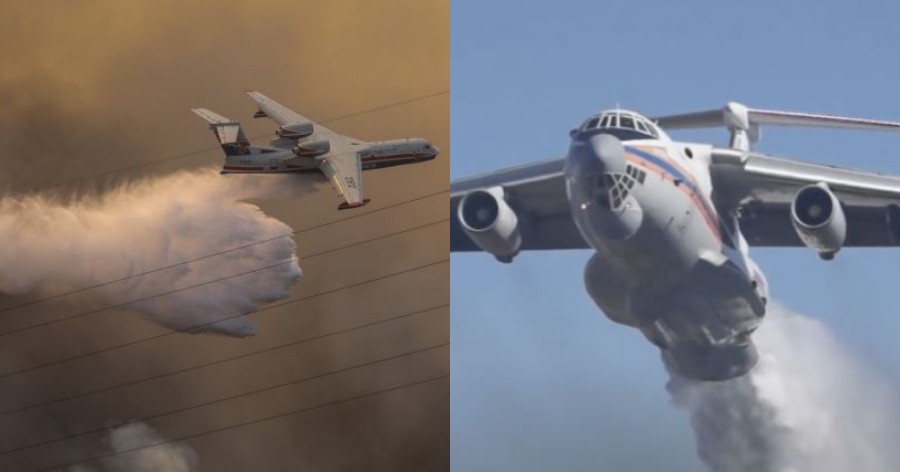Στην Αθήνα το «ιπτάμενο τάνκερ» Ilyushin Il-76, το θηρίο  για τη σκληρή μάχη κατάσβεσης των πυρκαγιών