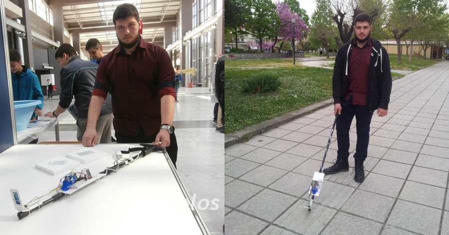 16χρονο Ελληνόπουλο από την Ημαθία κατασκεύασε το πρώτο «έξυπνο μπαστούνι» για τυφλούς