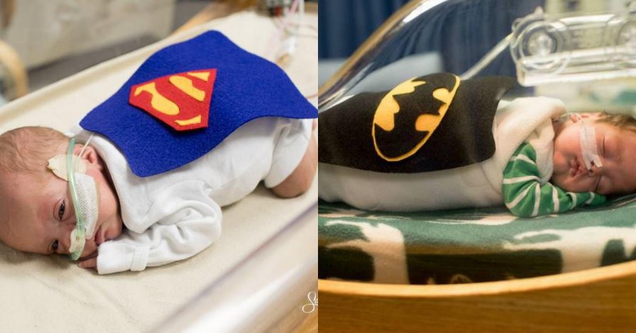 Μαιευτήριο ντύνει πρόωρα μωρά με στολές από σούπερ ήρωες, δίνοντας τεράστια δύναμη στους γονείς