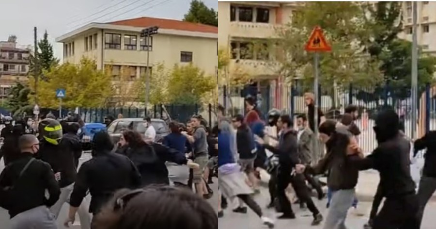 «Έβαλαν κουκούλες και άρχισαν να μαχαιρώνουν και να χτυπάνε κόσμο» – Άγρια επεισόδια σε σχολείο στη Σταυρούπολη