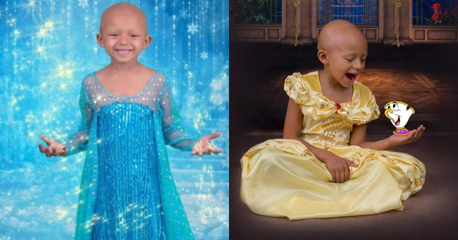 5χρονη με καρκίνο φωτογραφίζεται σαν πριγκίπισσα της Disney και στέλνει μήνυμα δύναμης
