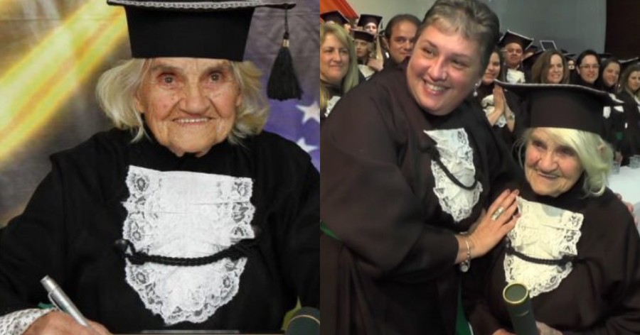 Ηλικιωμένη γυναίκα αποφοίτησε στα 87 και με διατριβή γραμμένη εξ ολοκλήρου με το χέρι