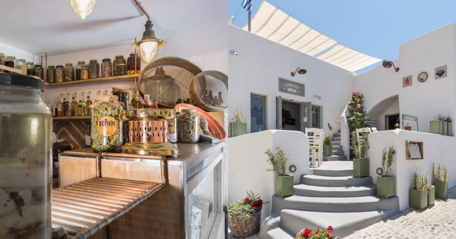 Ένα καφενείο υπόδειγμα ομορφιάς: Έλληνες σφησαν την Αθήνα, πήγαν στη Σαντορίνη και άνοιξαν μαγαζί