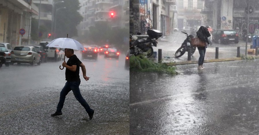 Κακοκαιρία «Αθηνά»: Ισχυρές καταιγίδες με έντονες βροχές και κρύο σε πολλές περιοχές της χώρας