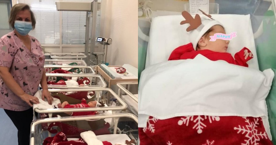 Αρεταίειο Νοσοκομείο: Έντυσαν τα νεογέννητα μωρά ως ταρανδάκια