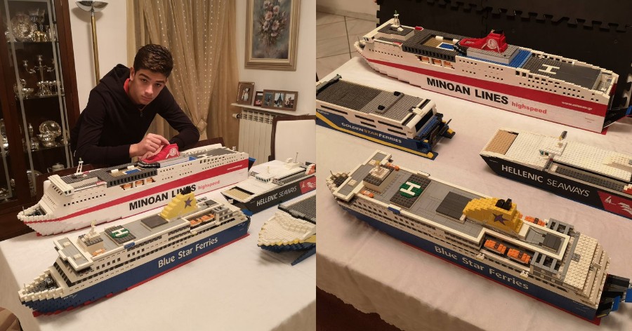 Μενέλαος Εμμανουήλ Τσιχαράπης: Ο 18χρονος Σερραίος που φτιάχνει καταπληκτικά πλοία από Lego
