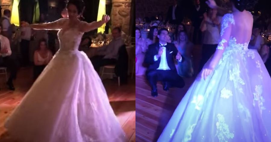 Νύφη χόρεψε ζεϊμπέκικο και έκανε τον γαμπρό να πέσει στα γόνατα – αποθέωση από τους καλεσμένους