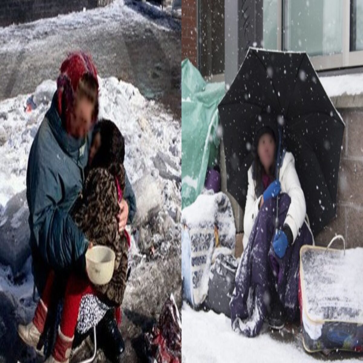 «Κρυώνω μαμά κάνε κάτι»: Χιόνιζε και κοιμόμουν με την κόρη μου στον δρόμο ώσπου μας πήρε σπίτι του ένας άγνωστος