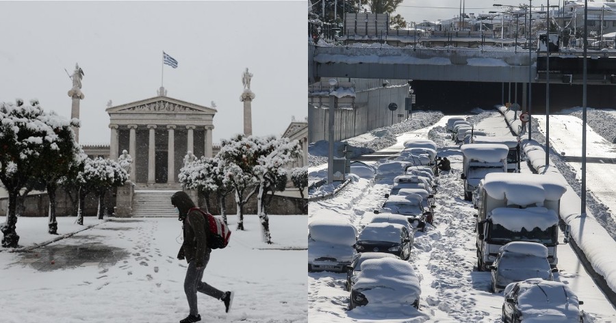 Έκτακτο δελτίο επιδείνωσης καιρού: Ξανά και πυκνές χιονοπτώσεις, μποφόρ, βροχές και καταιγίδες