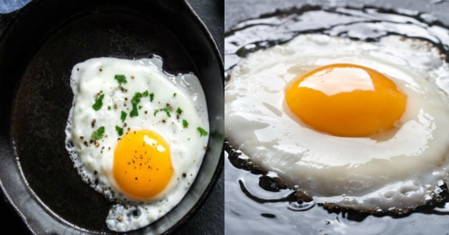 Τα τέλεια αυγά: Έβαλε νερό σε ένα τηγάνι κι έριξε μέσα δυο αυγά – Γευστικότατο αποτέλεσμα