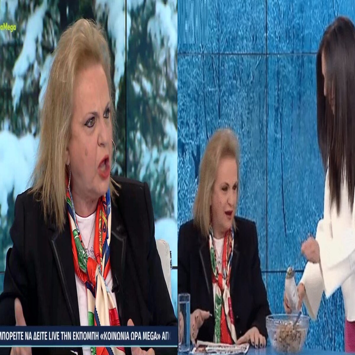 «Θα σοβαρευτείτε ή να φύγω;»: Έξαλλη η Ματίνα Παγώνη με την Ανθή Βούλγαρη που την κέρασε κόλλυβα