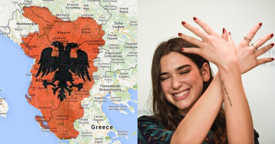 Dua Lipa: Ο χάρτης της «Μεγάλης Αλβανίας» που προκάλεσε σάλο στην Ελλάδα