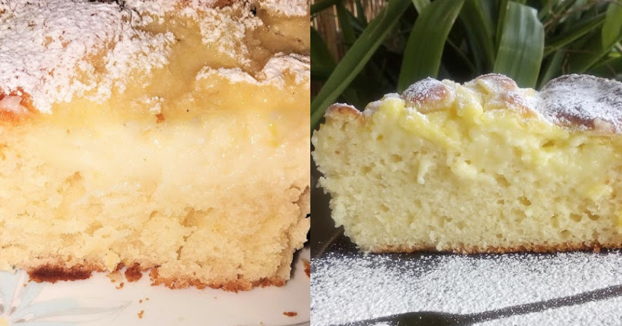 Αφράτο κέικ λεμόνι: Λαχταριστό κέικ με κρέμα λεμονιού, εύκολα και γρήγορα