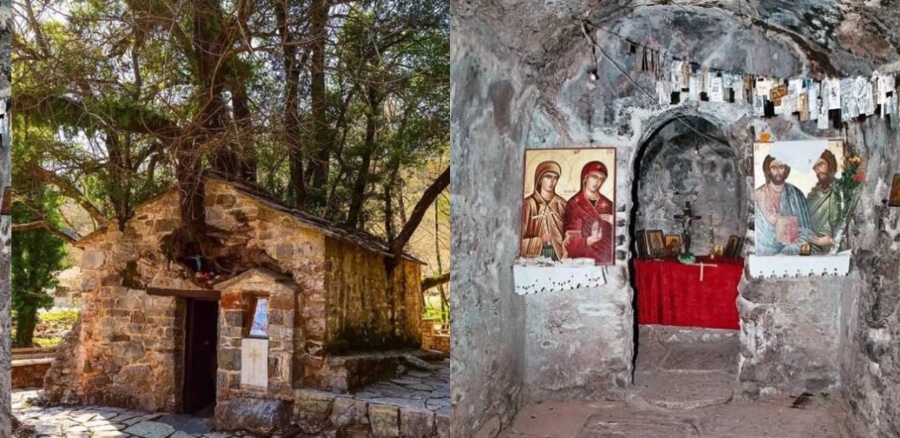 Αγία Θεοδώρα: Το εκκλησάκι που μπήκε στο βιβλίο Γκίνες με 17 δέντρα στην σκεπή
