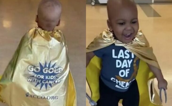 Ένας σύγχρονος σούπερ ήρωας: 2 χρονών αγοράκι γιορτάζει την τελευταία μέρα χημειοθεραπείας