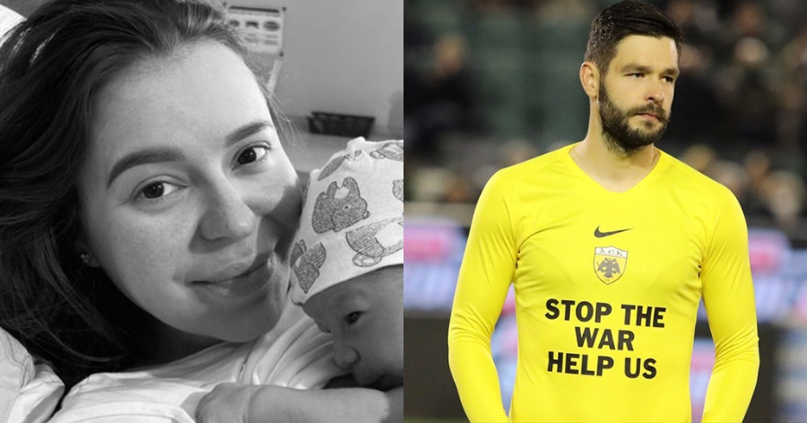Η συγκινητική ανάρτησή του Ουκρανού ποδοσφαιριστή της ΑΕΚ: Η γυναίκα του γέννησε κρυφά σε καταφύγιο