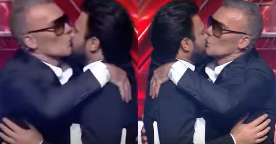 Ανδρέας Γεωργίου και Στέλιος Ρόκκος φιλήθηκαν στο στόμα στο X Factor