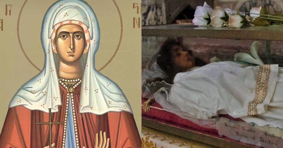 Το άφθαρτο λείψανό της Αγίας Χριστίνας που φυλάσσεται στη Βενετία
