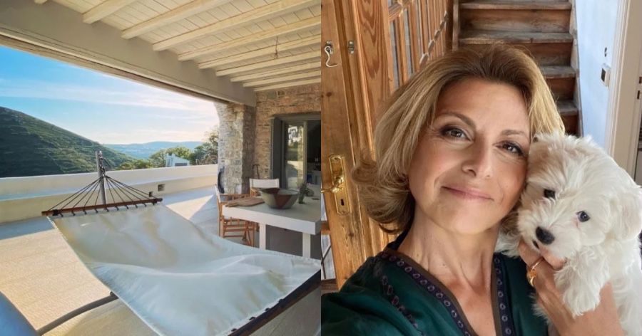 Το σπίτι της Μάγια Τσόκλη στην Τήνο μοιάζει με επίγειο παράδεισο – Η γνωστή δημοσιογράφος ζει πλέον μόνιμα στο νησί