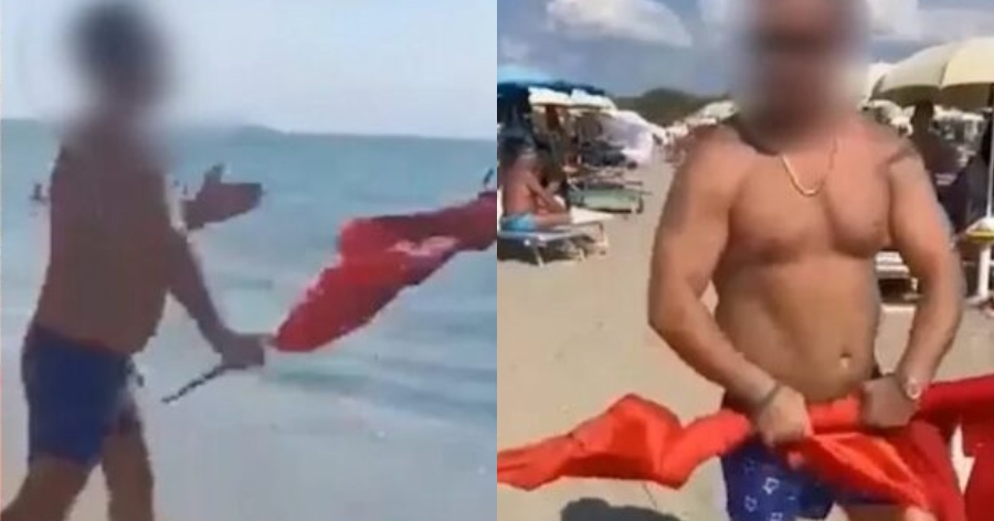 Αλβανία: 48χρονος κατέβασε την τουρκική σημαία σε παραλία στο Δυρράχιο και την πέταξε στη θάλασσα