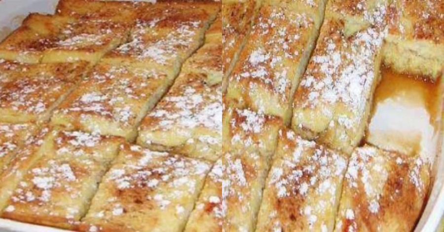 Πρωινό για βασιλιάδες: Ψωμί του τοστ στο φούρνο με βανίλια που βγαίνει σκέτο όνειρο