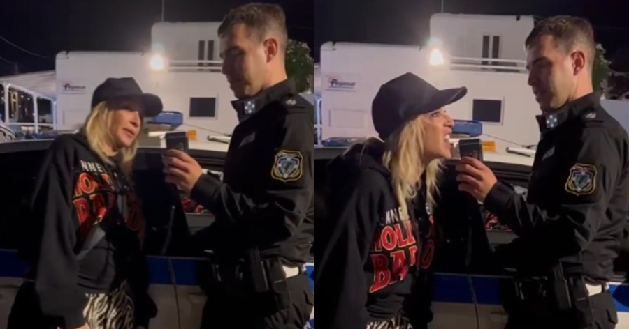 Τον γύρο του διαδικτύου κάνει το βίντεο με την Άννα Βίσση: Η αστυνομία την σταμάτησε για αλκοτέστ και δημοσίευσε το αποτέλεσμα