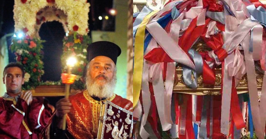 Γιορτή Δεκαπενταύγουστου στην Κέρκυρα: Οι επιτάφιοι της Παναγιάς που στολίζονται με εκατοντάδες πολύχρωμες κορδέλες