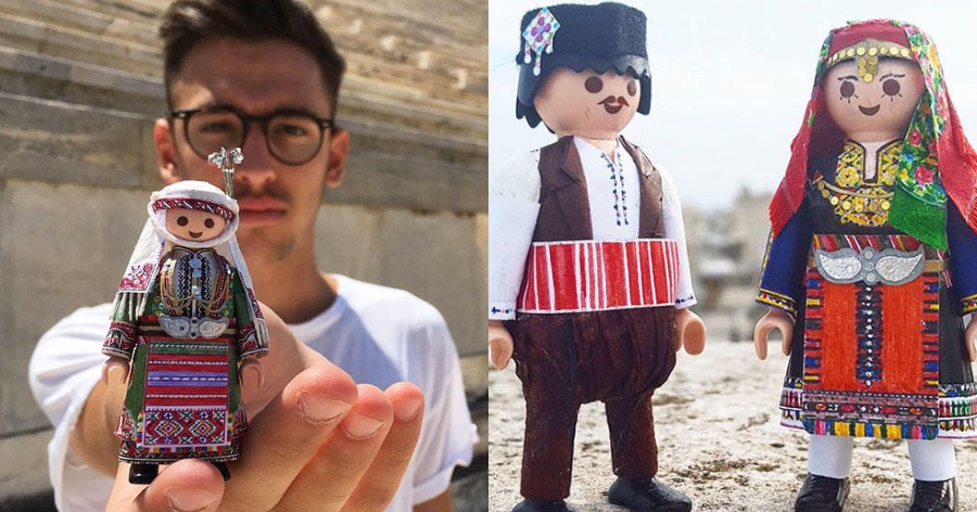 Πέτρος Καμινιώτης: Αυτός ο 19χρονος Έλληνας ντύνει φιγούρες Playmobil με παραδοσιακές ελληνικές φορεσιές.