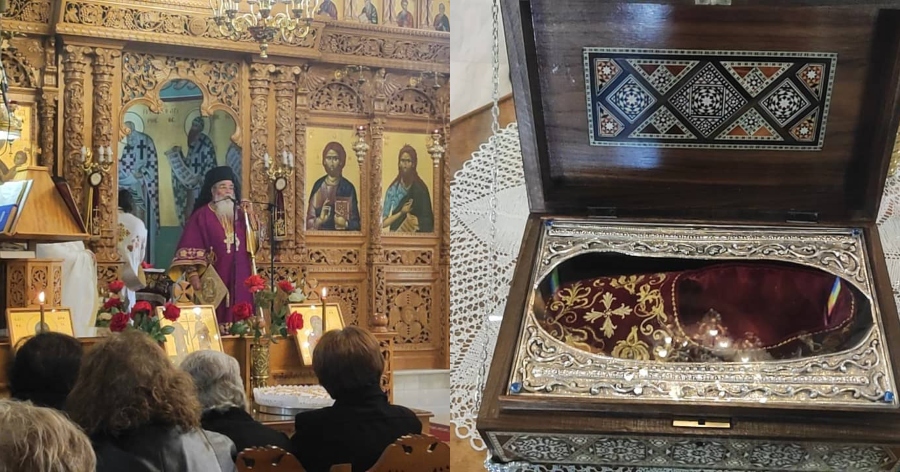 Κοσμοσυρροή στην Κοζάνη: Δεκάδες πιστοί προσκυνούν το υπόδημα του Αγίου Σπυρίδωνα