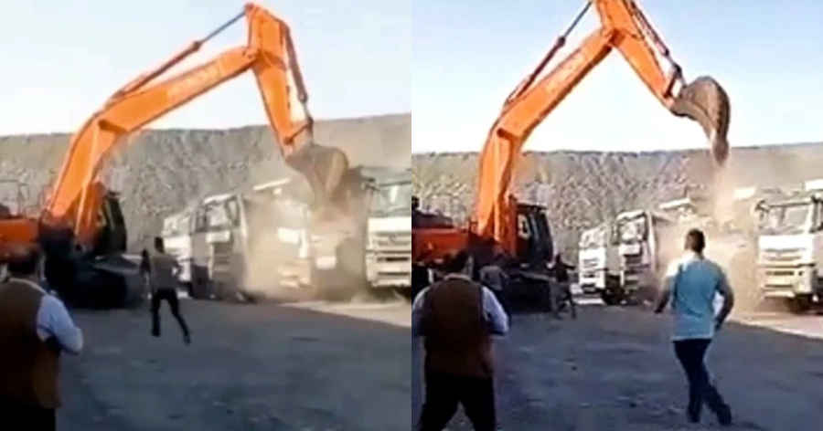 Τον άφησαν απλήρωτο και κατέστρεψε πέντε φορτηγά με εκσκαφέα: Τούρκος υπάλληλος εκδικήθηκε τους εργοδότες του και έγινε viral