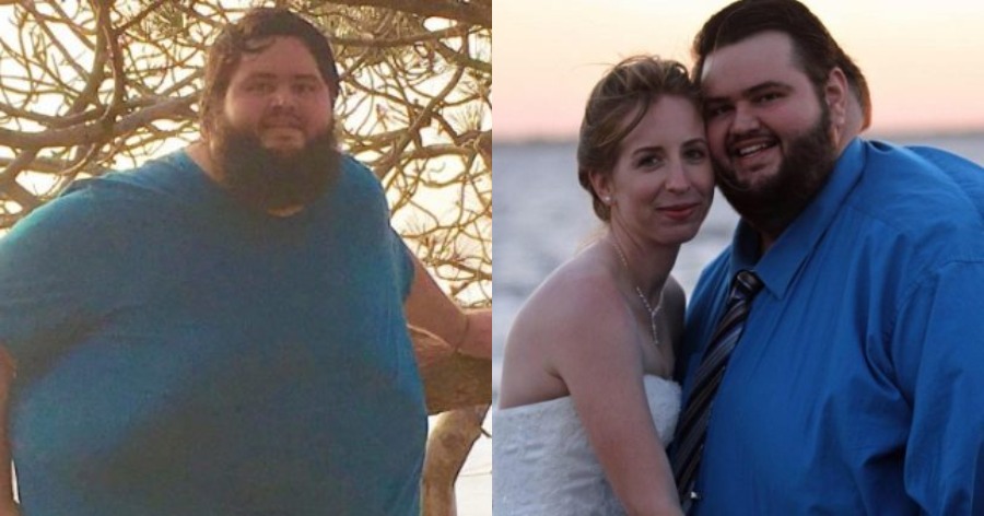 Σύγκλονίζει με τη ιστορία του: Άνδρας έβαλε στόχο, έχασε 140 κιλά, έγινε ένας κούκλος και παντρεύτηκε την παιδική του αγάπη