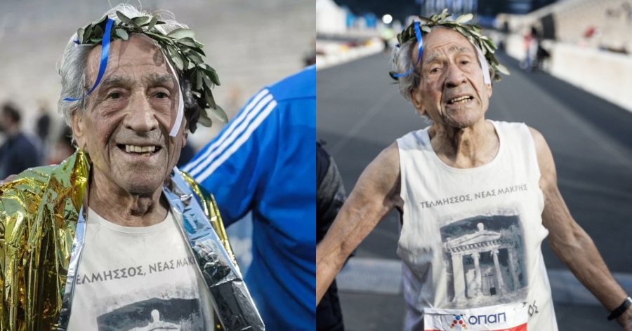 Ο γηραιότερος συμμετέχων στον Μαραθώνιο: Θαυμασμός για τον 91χρονο δρομέα Στέλιο Πρασσά