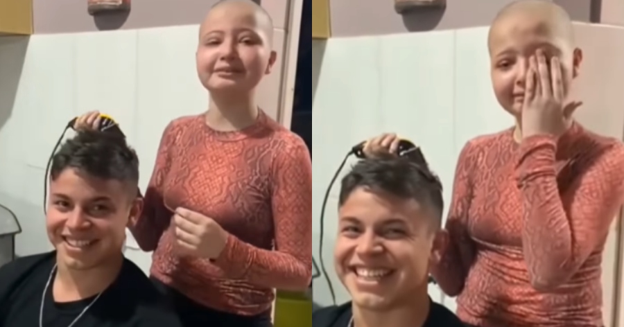 Μεγάλη συγκίνηση: Νεαρός ξυρίζει το κεφάλι του για να συμπαρασταθεί στην αδελφή του που δίνει μάχη με τον καρκίνο