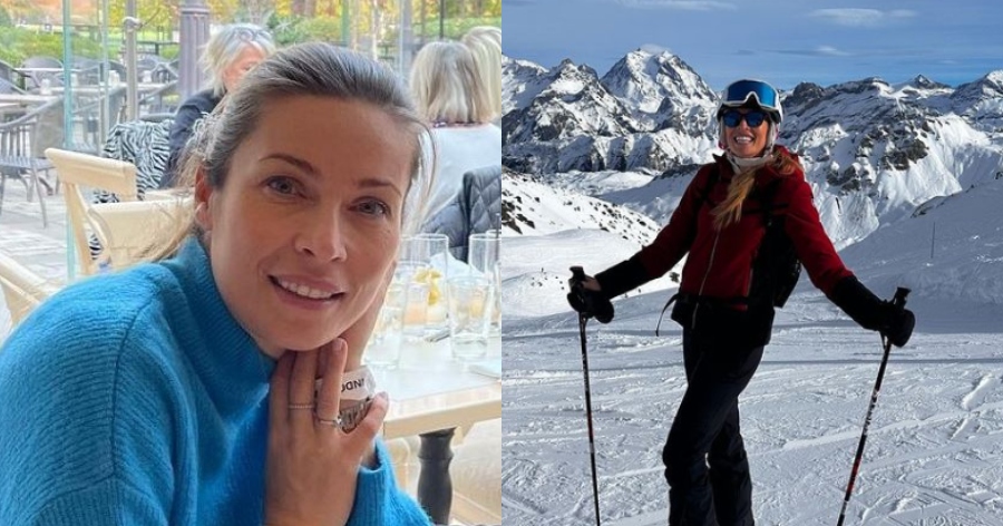 Η πρώτη απόδραση για το 2023: Η Μαριέττα Χρουσαλά κάνει σκι στις Γαλλικές Άλπεις με τον γιο της