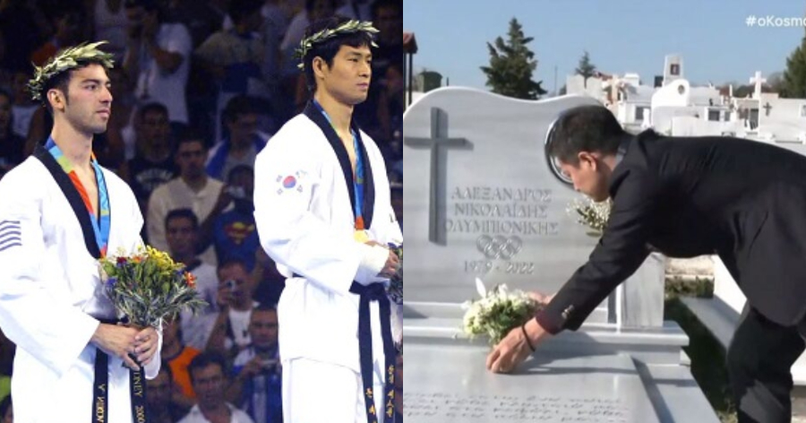 «Τσακίζει κόκαλα» ο Κορεατής αντίπαλος του Αλέξανδρου Νικολαΐδη από το 2004: Βρέθηκε στο μνήμα του στη Θεσσαλονίκη
