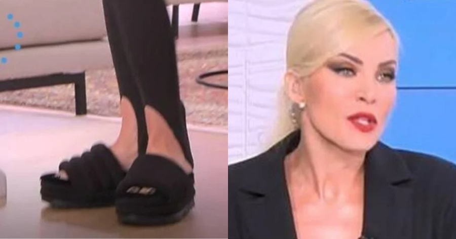«Κόκαλο» οι τηλεθεατές: Η Κατερίνα Καινούργιου έβγαλε τα τακούνια και εμφανίστηκε στο πλατό με… παντόφλες