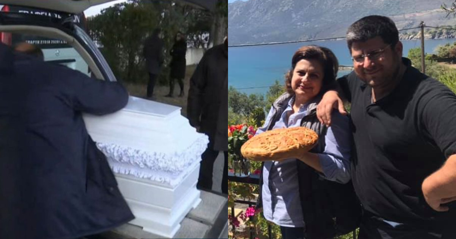 «Σπάραξε» η Μαίρη Παναγάκου: Σε κλίμα βαθιάς οδύνης η κηδεία του 43χρονου γιου της τηλεμαγείρισσας