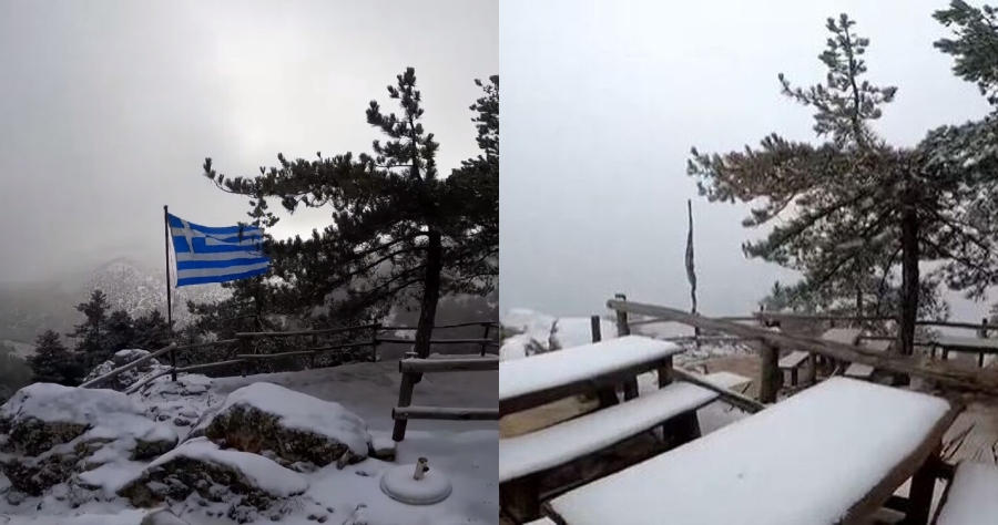 Κι όμως χιόνισε στην Πάρνηθα: Μαγικές εικόνες από το Μπάφι, το τελευταίο χιόνι της χρονιάς
