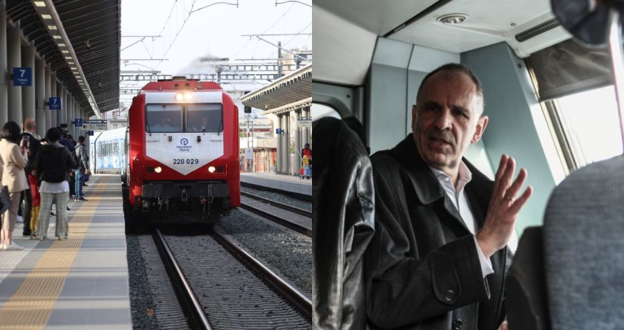 Ηellenic Train: Για πρώτη φορά μετά τη τραγωδία έφυγε το πρώτο δρομολόγιο τρένου – Ο Γιώργος Γεραπετρίτης στο πρώτο βαγόνι