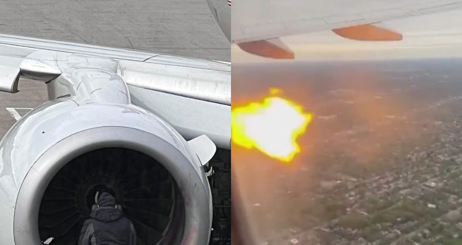 Σκηνές πανικού στον αέρα: Κινητήρας αεροσκάφους έπιασε φωτιά εν πτήσει λίγο μετά την απογείωση